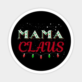 Mama Claus Christmas Lights Holly Snow Night Magnet
